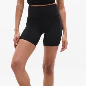Black Salutation Powervita Athleta Biker Shorts 7in